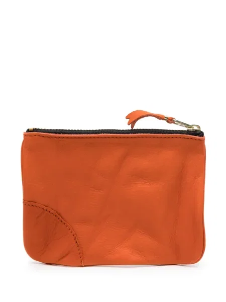 Iš natūralios odos piniginė Comme Des Garçons Wallet oranžinė