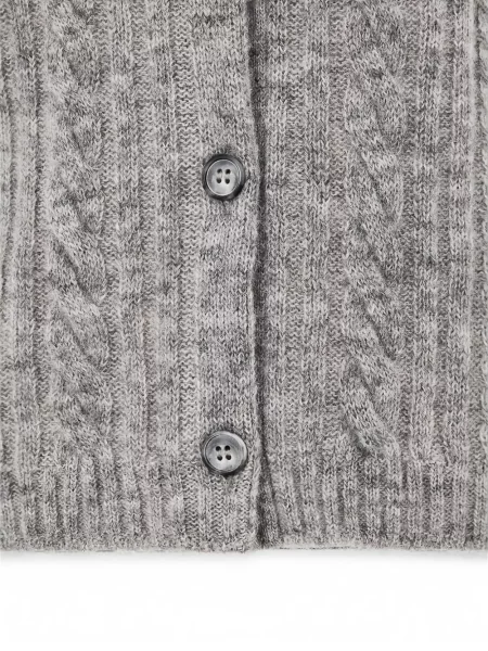 Lung cardigan Gran Sasso tricotate gri