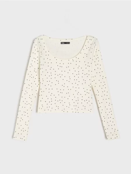 Блузка з довгими рукавами різнобарвний