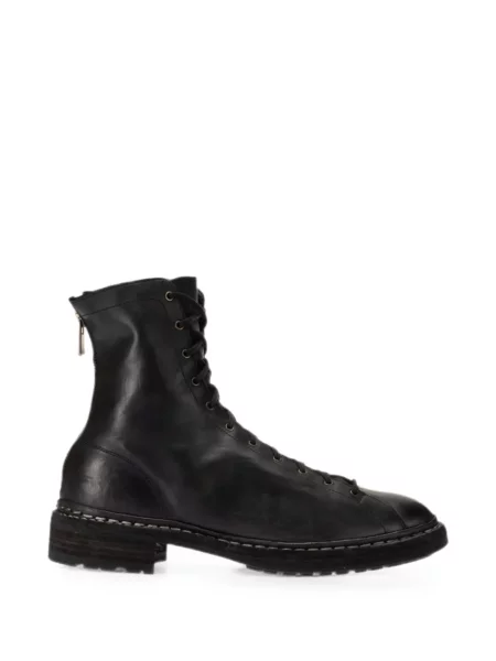 Botine Guidi cu șireturi din dantelă negru
