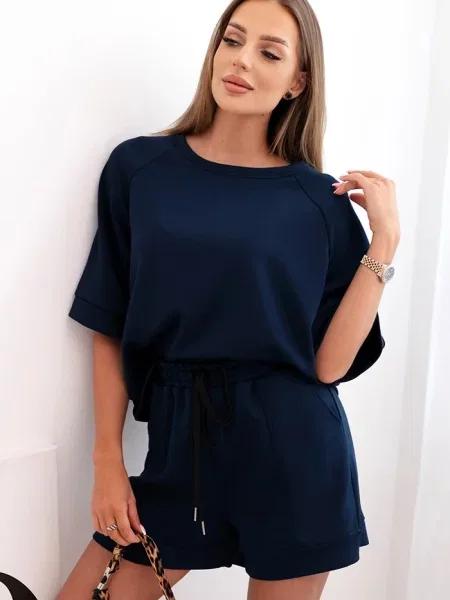 Bluză Kesi Włoski scurtă albastru