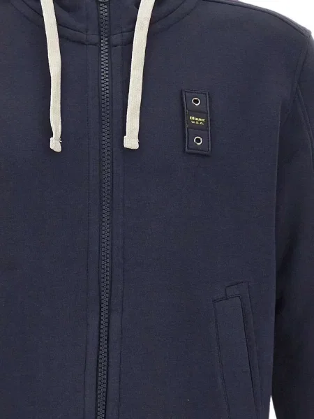 Hanorac cu glugă Blauer cu autograf albastru