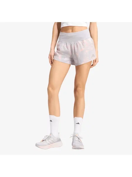 Pantaloni scurți adidas Running Animal Print Iconic Shorts Grey One/ Semi Frozen Turbo/ Glory Grey S gri