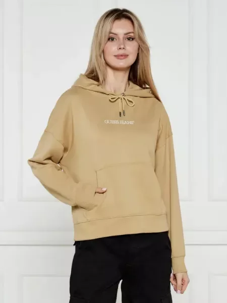 Guess Jeans Pulóver EMBRO | Oversize fit bézs
