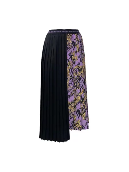 Spódnica jeansowa Versace Jeans Couture fioletowa