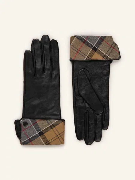 Barbour Kožené Rukavice Lady Jane černá