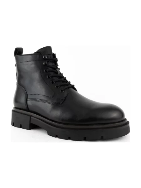 Buty do kostki Sergio Moretti skórzane czarne