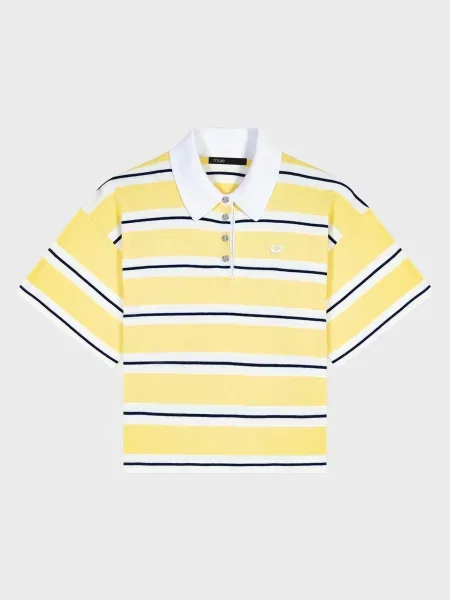Поло Maje в полоску желтое