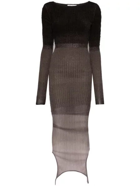 Rochie midi The Attico până la genunchi de costum maro