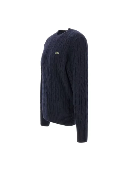 Sweter Lacoste wełniany niebieski