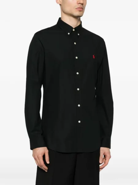 Риза Polo Ralph Lauren с автограф от джърси с връзки червено