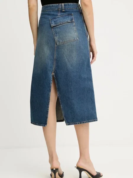 Victoria Beckham spódnica jeansowa niebieska