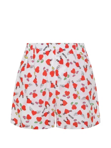 Boxeri Moschino cu motiv cu inimi alb