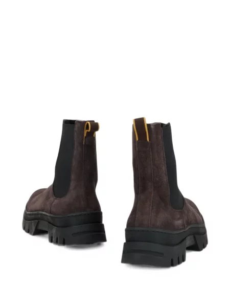 Botine Moorer din piele de căprioară chunky maro