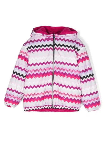 Kurtka bomber dziecięcy Missoni różowy