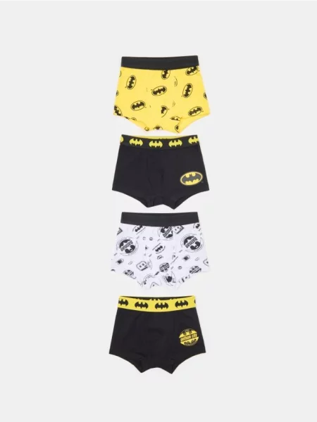 Sinsay Boxerky s Potiskem Batman 4 Ks žlutá