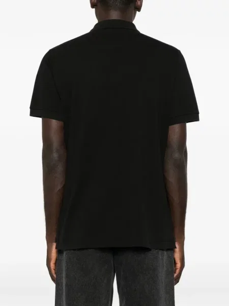 Tricou polo Erl cu broderie negru