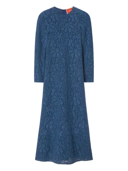 Rochie maxi La Doublej din dantelă lungă de costum albastru