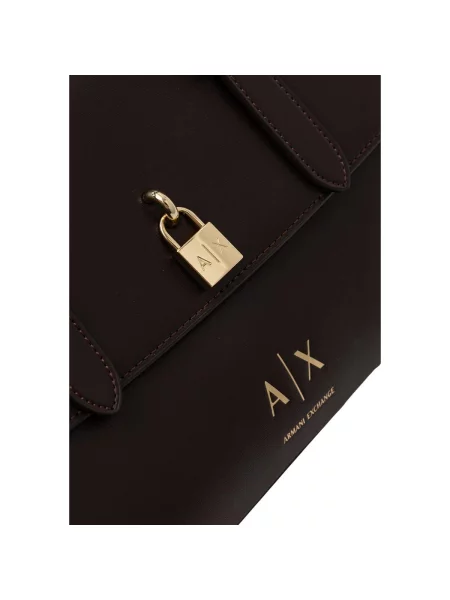 Crossbody kabelka Armani Exchange z ekologickej kože hnedá