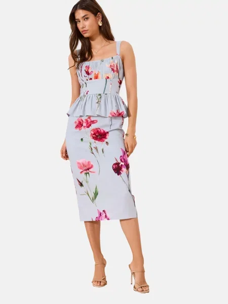 Lipsy Šaty světlemodrá / tmavě / fuchsiová / starorůžová zelená