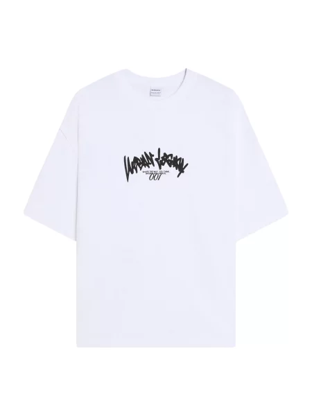 Bershka Majica črna bela