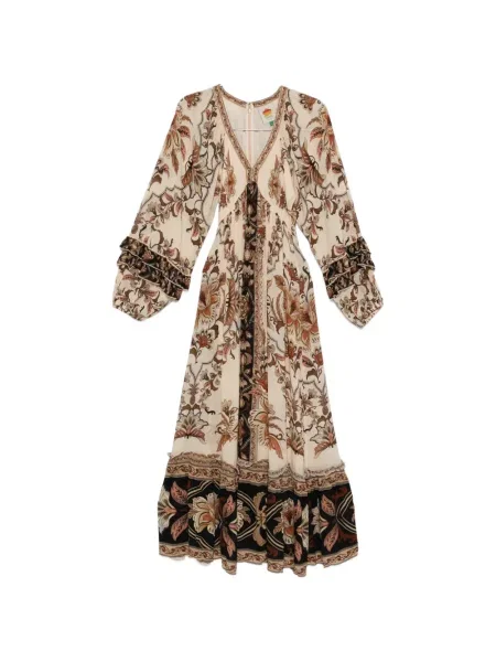 Rochie Farm Rio cu model floral cu imagine de costum
