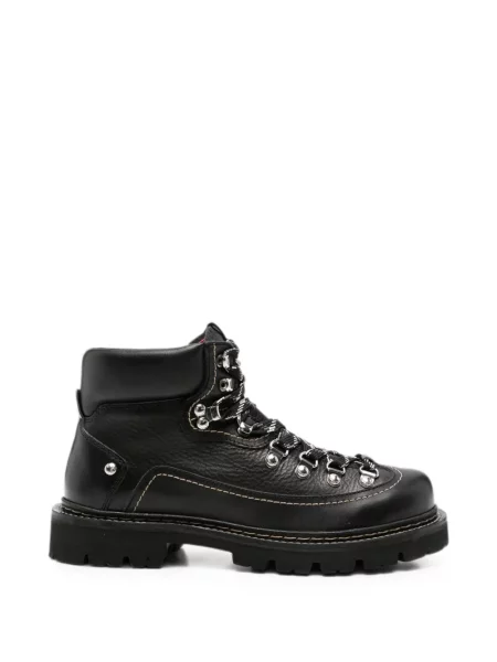 Botine Dsquared2 cu șireturi din piele negru