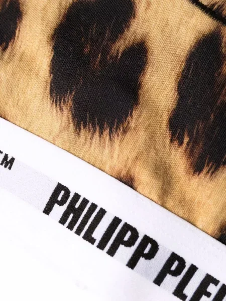 Leopardí podprsenka Philipp Plein s potiskem
