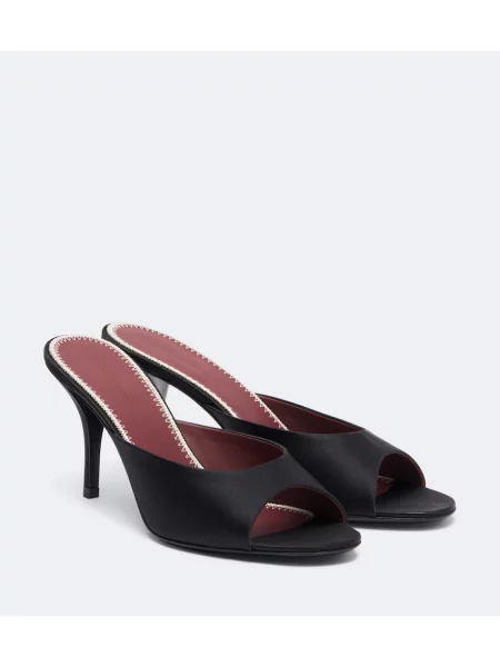 Papuci tip mules Magda Butrym din satin negru