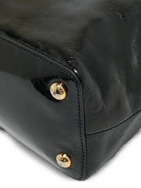 Geantă cu mânere cu lanț Michael Michael Kors din canvas maro