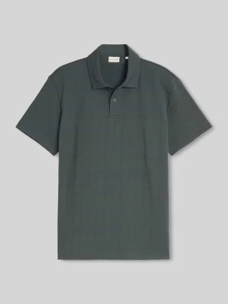 Koszulka polo z czystej bawełny w kroju regular fit Model structured polo' Tom Tailor oliwkowa