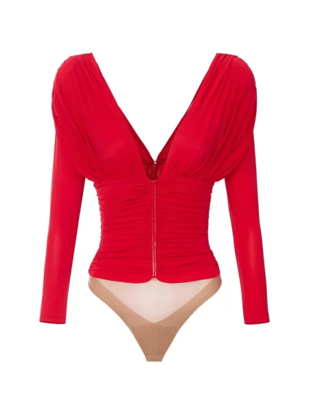 Ușor body Elisabetta Franchi din jerseu roșu