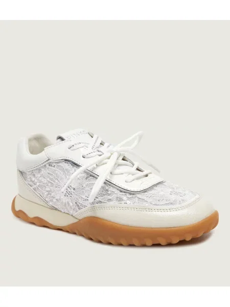 Pinko Sneakers Gea 04 cu adaos de piele alb