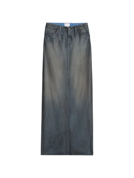 Fustă din denim 7 For All Mankind albastru