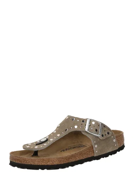 BIRKENSTOCK Japonke Gizeh Rivet temno siva