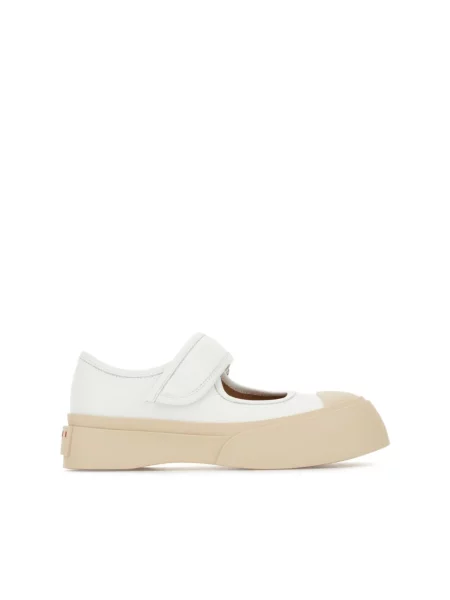 Sneakersy Marni skórzane białe