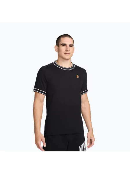 Tricou de tenis pentru bărbați Nike Court Heritage black/white alb