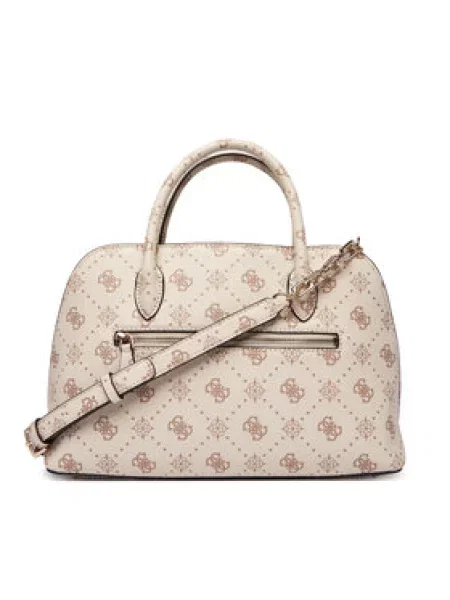 Guess Ročna torba Emelie Logo Écru
