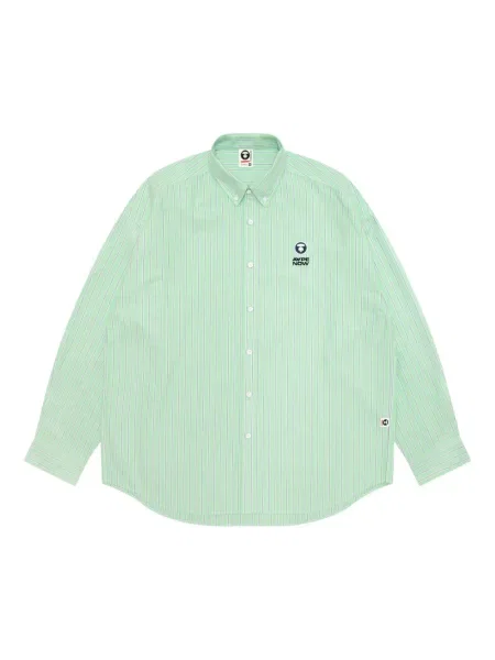 Prugasta košulja Aape By *a Bathing Ape® s vezom zelena