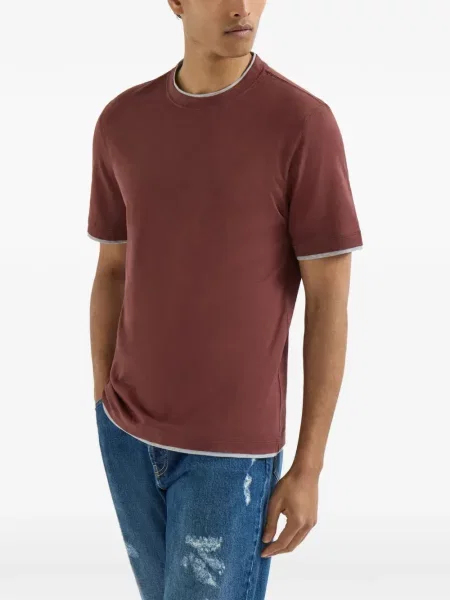 Tricou Brunello Cucinelli maro