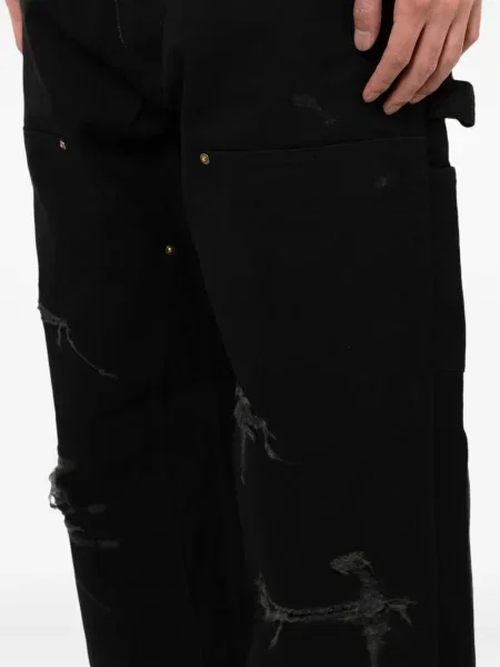 Pantaloni Kamiya zdrențuiți negru