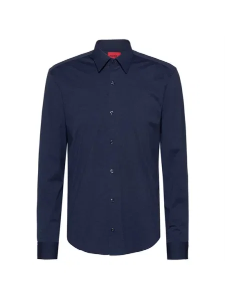 Koszula biznesowa o kroju slim fit z dodatkiem streczu model ‘Hank Hai’ Boss niebieska