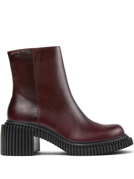 Kožené kotníkové boty Camper červené