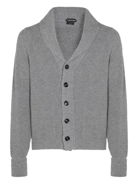 Kardigan Tom Ford z kaszmiru szary
