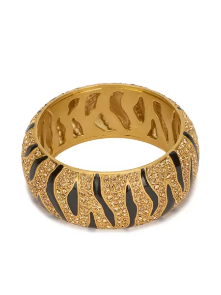 Brăţară Roberto Cavalli de cristal cu dungi de tigru auriu