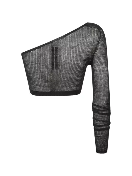 Top Rick Owens cu un umăr gol negru
