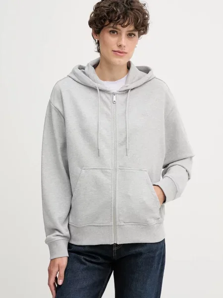 Calvin Klein Jeans bluza z kapturem gładka szary