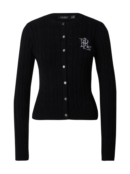 Lauren Ralph Lauren Geacă tricotată gri argintiu negru