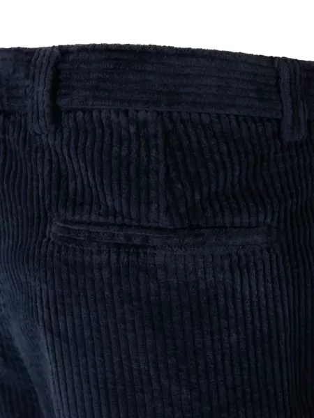 Pantaloni Berwich de catifea cord plisate albastru