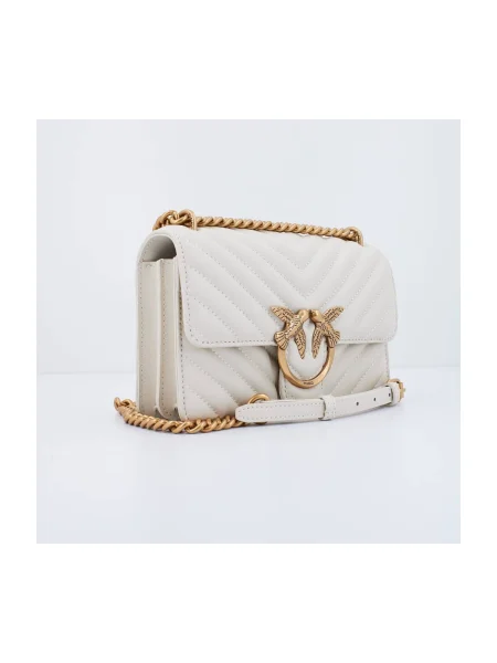 Geanta crossbody Pinko din piele bej